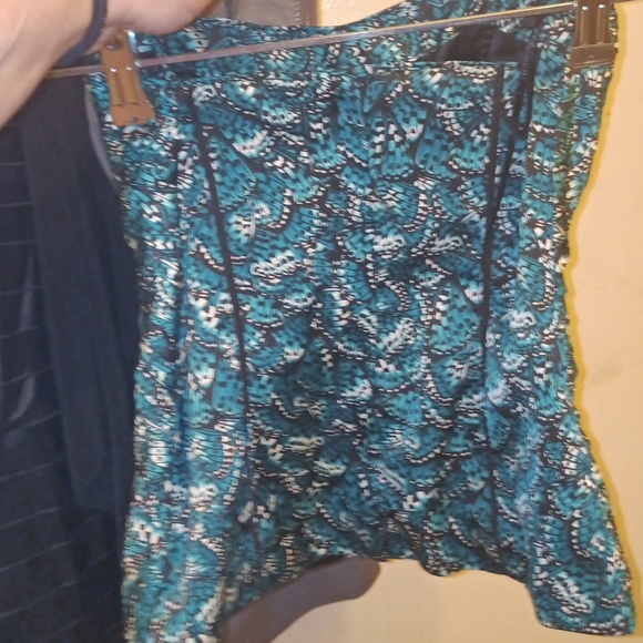 COPY - WHBM-EUC-TEAL&BLACK- BUTTERFLY.PRINT-BUSTIER/CORSET-SIZE:00 - Picture 5 of 9